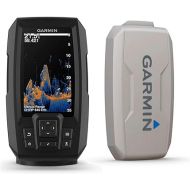 Garmin Striker Vivid 4cv Bundle with Transducer and Protective Cover, 4-inch Color Fishfinder, Vivid Scanning Sonar Color Palettes 010-02550-00