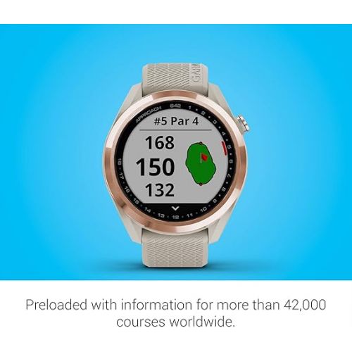 가민 Garmin Approach S42, GPS Golf Smartwatch, Lightweight with 1.2