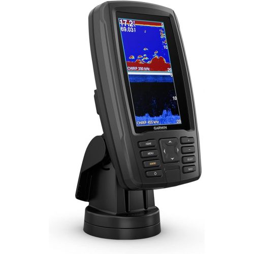 가민 Garmin ECHOMAP Plus 43cv, 4.3-inch Sunlight-readable Combo, Includes GT20 Transducer, with U.S. Lakevu G3 Maps and Clearvu and Traditional Chirp Sonar