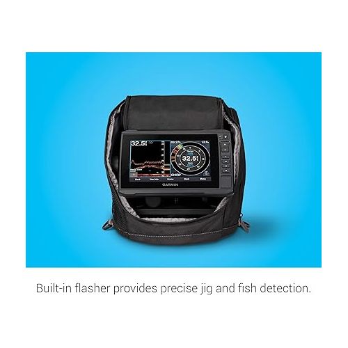 가민 Garmin ECHOMAP UHD 73cv Ice Fishing Bundle, Includes ECHOMAP UHD 73cv Combo and GT10HN-IF Transducer