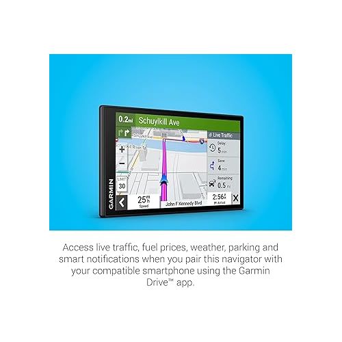 가민 Garmin DriveSmart 66 6-inch Glass Screen Car GPS Navigator (010-02469-00) (Renewed)