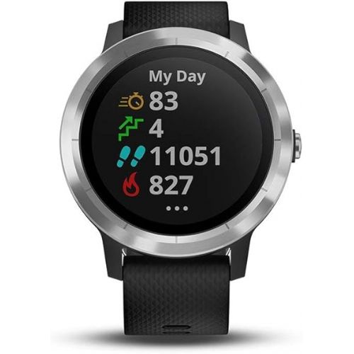 가민 Smartwatch GARMIN Vivoactive 3 1,2in GPS Waterproof 5 ATM Glonass Black Stainless Steel (Renewed)