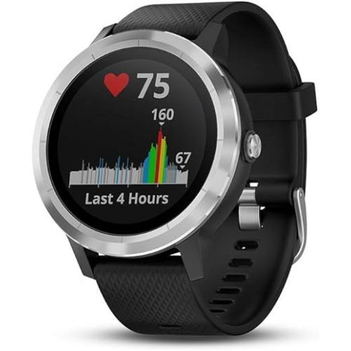 가민 Smartwatch GARMIN Vivoactive 3 1,2in GPS Waterproof 5 ATM Glonass Black Stainless Steel (Renewed)