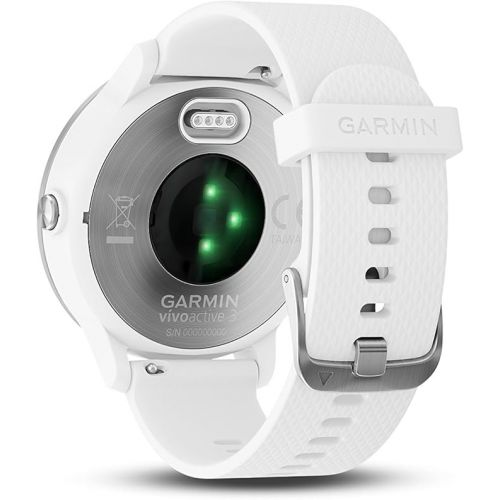 가민 Garmin vivoactive 3 GPS Smartwatch - White & Stainless (Renewed)