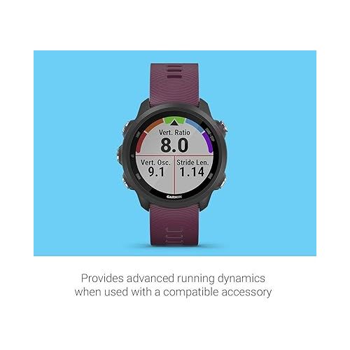 가민 Garmin Forerunner 245, GPS Running Smartwatch with Advanced Dynamics, Berry (Renewed)