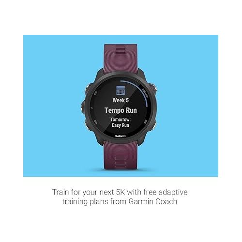 가민 Garmin Forerunner 245, GPS Running Smartwatch with Advanced Dynamics, Berry (Renewed)