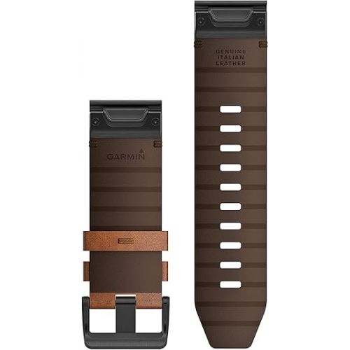 가민 Garmin Quickfit Watch Band, Chestnut Leather, 26mm