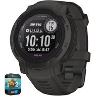Garmin 010-02627-10 Instinct 2 Solar Smartwatch Graphite Bundle with Premium 2YR CPS Enhanced Protection Pack