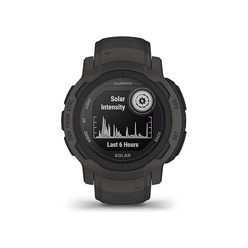 가민 Garmin 010-02627-10 Instinct 2 Solar Smartwatch Graphite Bundle with Premium 2YR CPS Enhanced Protection Pack