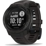 Garmin 010-N2064-00 Instinct, Rugged Outdoor Watch with GPS, Features GLONASS and Galileo, Heart Rate Monitoring and 3-axis Compass, 1.27-inch, Graphite (Renewed)