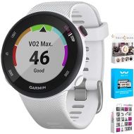 Garmin Forerunner 45S GPS Heart Rate Monitor Running Smartwatch - (Renewed) Bundle with Fitness & Wellness Suite (WEYV, Yoga Vibes, Daily Burn)