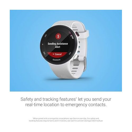 가민 Garmin Forerunner 45S GPS Heart Rate Monitor Running Smartwatch - (Renewed) Bundle with Fitness & Wellness Suite (WEYV, Yoga Vibes, Daily Burn)