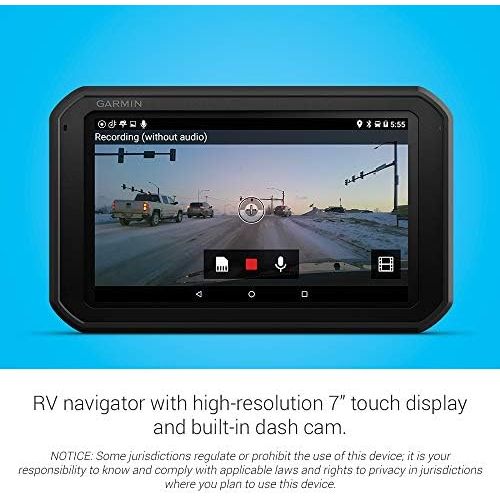 가민 [아마존베스트]Garmin RV 785 & Traffic, Advanced GPS Navigator for RVs with Built-in Dash Cam, High-res 7 Touch Display, Voice-Activated Navigation