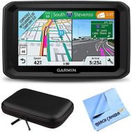 [아마존베스트]Garmin 5 GPS Navigator for Trucks & Long Haul (010-01858-02) 580LMT-S Bluetooth Voice Activated Live Traffic North America Lifetime Maps Bundle with Hard EVA 7 Case & Microfiber Cl