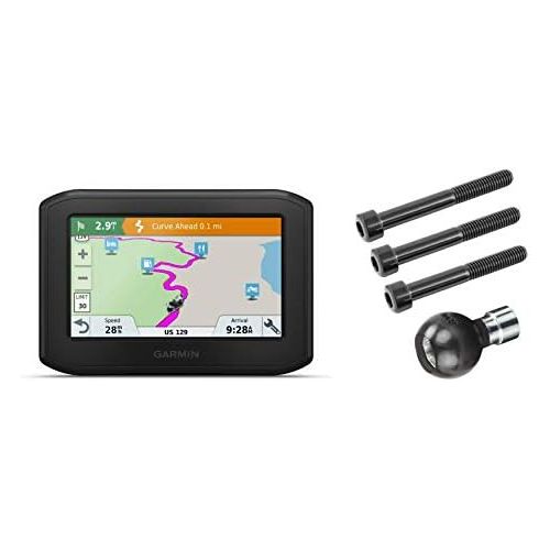 가민 [아마존베스트]Garmin Zumo 396 LMT-S, Motorcycle GPS with RAM-B-367U Motorcycle Handlebar Clamp Mount 010-02019-00