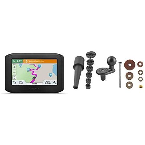 가민 [아마존베스트]Garmin Zumo 396 LMT-S, Motorcycle GPS with RAM-B-342U Fork Stem Bundle 010-02019-00