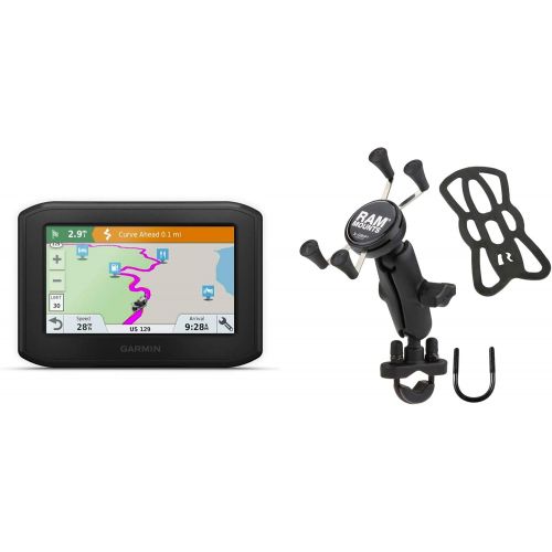 가민 [아마존베스트]Garmin Zumo 396 LMT-S, Motorcyle GPS with RAM-B-149Z-UN7U X-Grip Zinc U-Bolt Mount 010-02019-00