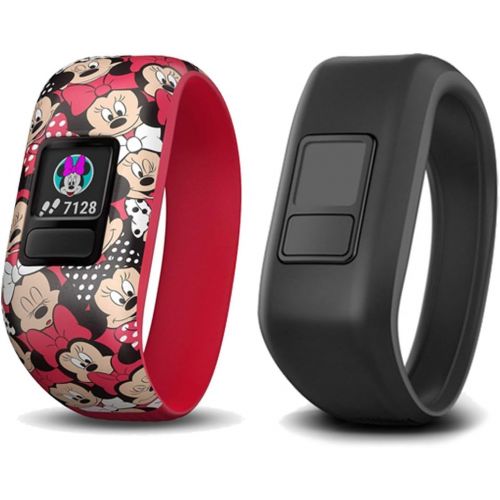 가민 [아마존베스트]Garmin Vivofit Jr 2 with Two Stretchy Bands (Minnie Mouse & Black)