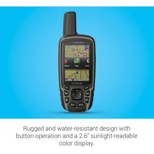 가민 [아마존베스트]Garmin GPSMAP 64sx, Handheld GPS with Altimeter and Compass, Preloaded with TopoActive Maps