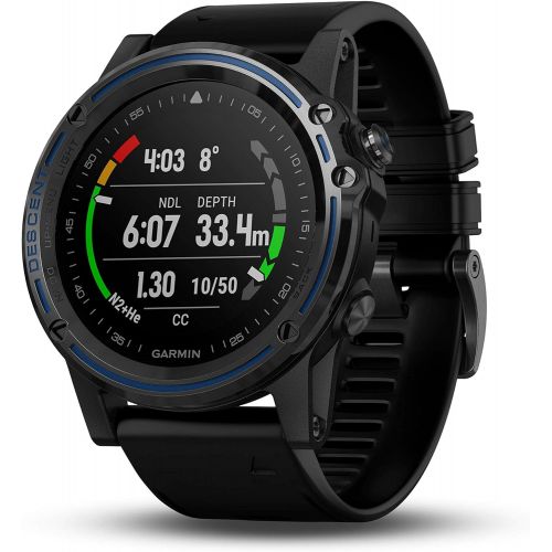 가민 [아마존베스트]Garmin Descent Mk1, Watch-Sized Dive Computer with Surface GPS, Includes Fitness Features, Sapphire Gray Titanium Bezel with Black Band