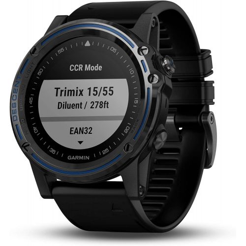 가민 [아마존베스트]Garmin Descent Mk1, Watch-Sized Dive Computer with Surface GPS, Includes Fitness Features, Sapphire Gray Titanium Bezel with Black Band