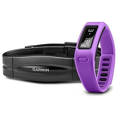 가민 [아마존베스트]Garmin vivofit Fitness Band - Purple Bundle (Includes Heart Rate Monitor)