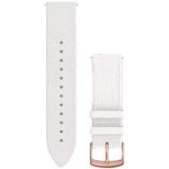 [아마존베스트]Garmin Quick Release Band, 20mm, White Italian Leather with 18K Rose Gold PVD Hardware