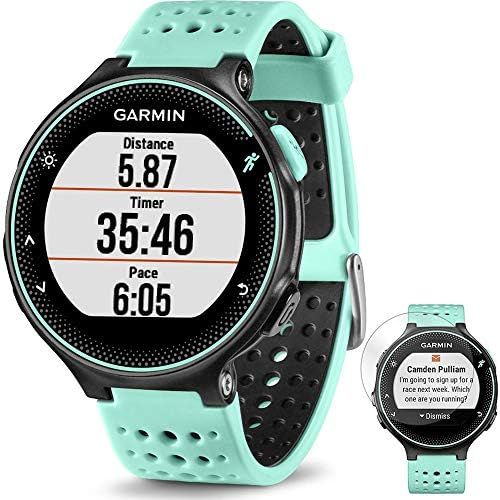 가민 [아마존베스트]Garmin Forerunner 235 GPS Sport Watch with Wrist-Based Heart Rate Monitor + Deco Gear Screen Protector Forerunner 235 Watch