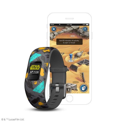 가민 [아마존베스트]Garmin vivofit jr 2, Kids Fitness/Activity Tracker, Star Wars The Resistance, 1-year Battery Life (Renewed)