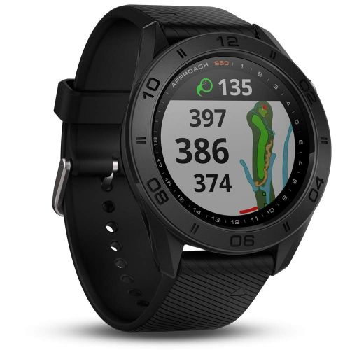 가민 [아마존베스트]Garmin Approach S60 Golf Watch Black w/Black Band + Screen Protector (2Pack) + 7-in-1 Multi-Function Golf Tool + Neoprene Zippered Headcover for Golf Club Iron Head Covers Set + Ex