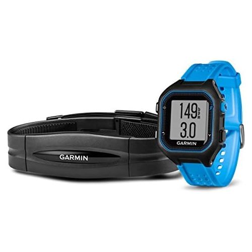 가민 [아마존베스트]Garmin Forerunner 25 Bundle with Heart Rate Monitor (Large) - Black and Blue