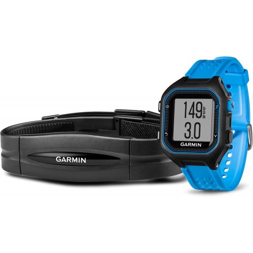 가민 [아마존베스트]Garmin Forerunner 25 Bundle with Heart Rate Monitor (Large) - Black and Blue