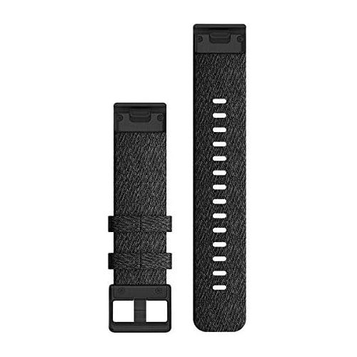 가민 [아마존베스트]Garmin Quickfit 20 Watch Band, Heathered Black Nylon with Black Hardware