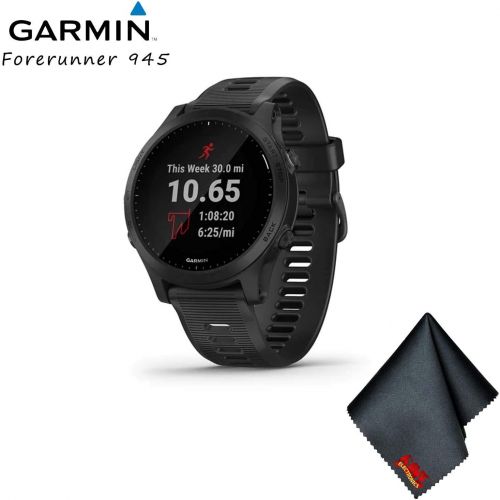 가민 [아마존베스트]Garmin Forerunner 945 GPS Running Smartwatch with Music (Black) Base Bundle