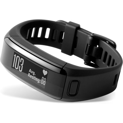 가민 [아마존베스트]Garmin 010-01955-00 Garmin vivosmart HR, WW, Black, Regular