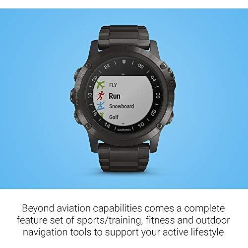 가민 [아마존베스트]Garmin D2 Delta PX, GPS Pilot Watch with Pulse Ox Sensor, Includes Smartwatch Features, Heart Rate and Music, Titanium with Titanium Band