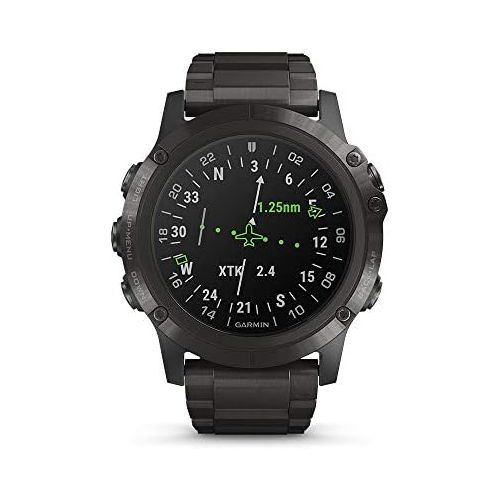 가민 [아마존베스트]Garmin D2 Delta PX, GPS Pilot Watch with Pulse Ox Sensor, Includes Smartwatch Features, Heart Rate and Music, Titanium with Titanium Band