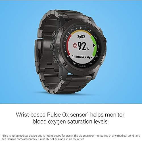 가민 [아마존베스트]Garmin D2 Delta PX, GPS Pilot Watch with Pulse Ox Sensor, Includes Smartwatch Features, Heart Rate and Music, Titanium with Titanium Band