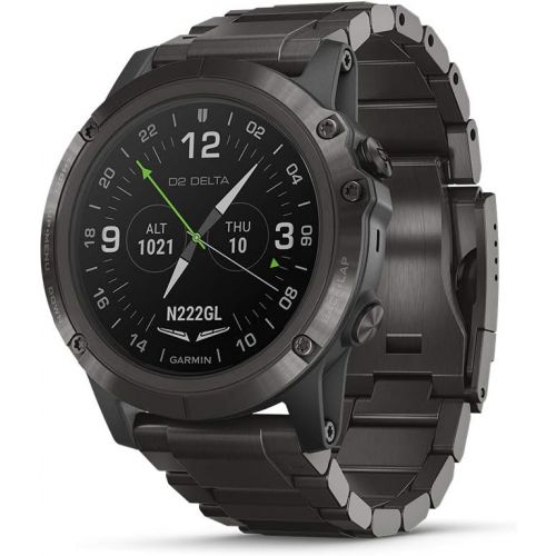 가민 [아마존베스트]Garmin D2 Delta PX, GPS Pilot Watch with Pulse Ox Sensor, Includes Smartwatch Features, Heart Rate and Music, Titanium with Titanium Band