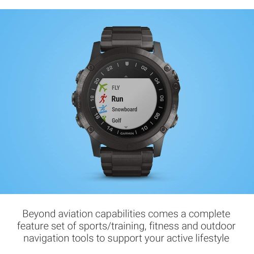 가민 [아마존베스트]Garmin D2 Delta PX, GPS Pilot Watch with Pulse Ox Sensor, Includes Smartwatch Features, Heart Rate and Music, Titanium with Titanium Band