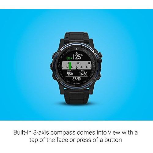 가민 [아마존베스트]Garmin Descent Mk1, Watch-Sized Dive Computer with Surface GPS, Includes Fitness Features, Gray with Titanium Band