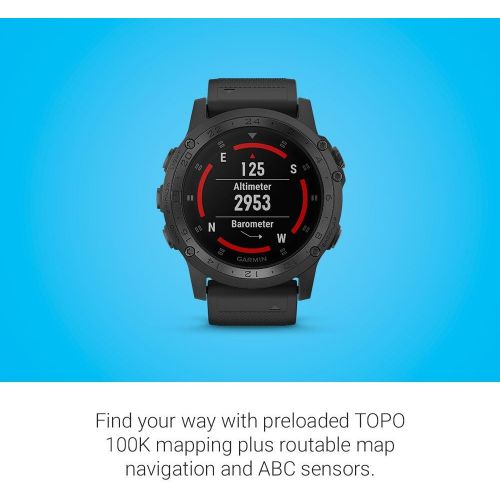 가민 [아마존베스트]Garmin Tactix Charlie, Premium GPS Watch with Tactical Functionality, Night Vision Goggle Compatibility, TOPO Mapping and Other Tactical-specific Features