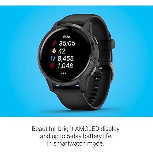 가민 [아마존베스트]Garmin Venu, GPS Smartwatch with Bright Touchscreen Display, Features Music, Body Energy Monitoring, Animated Workouts, Pulse Ox Sensor and More, Black, 010-02173-11