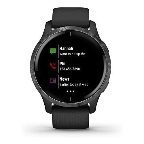 가민 [아마존베스트]Garmin Venu, GPS Smartwatch with Bright Touchscreen Display, Features Music, Body Energy Monitoring, Animated Workouts, Pulse Ox Sensor and More, Black, 010-02173-11