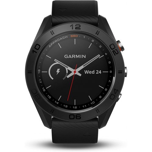 가민 [아마존베스트]Garmin Approach S60, Premium GPS Golf Watch with Touchscreen Display and Full Color CourseView Mapping, Black w/Silicone Band