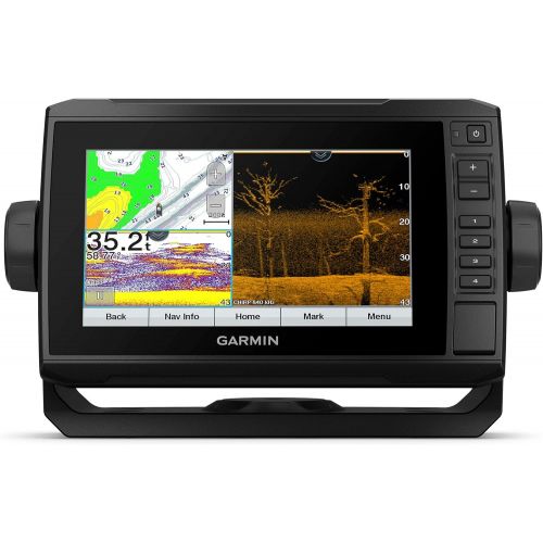 가민 Garmin ECHOMAP UHD 73cv, 7 Keyed-Assist Chartplotter with U.S. LakeVu g3 and GT24UHD-TM transducer