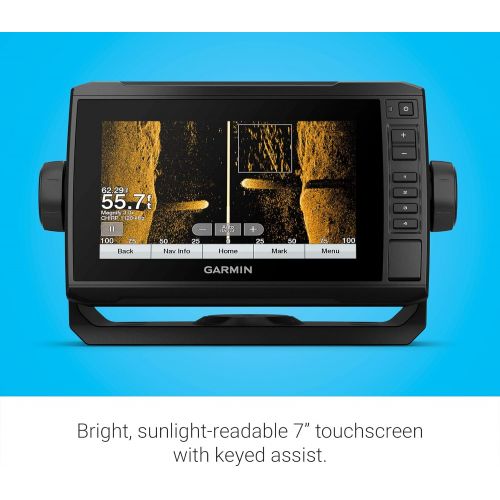 가민 Garmin ECHOMAP UHD 74SV, 7 Keyed-Assist Touchscreen Chartplotter with U.S. BlueChart G3