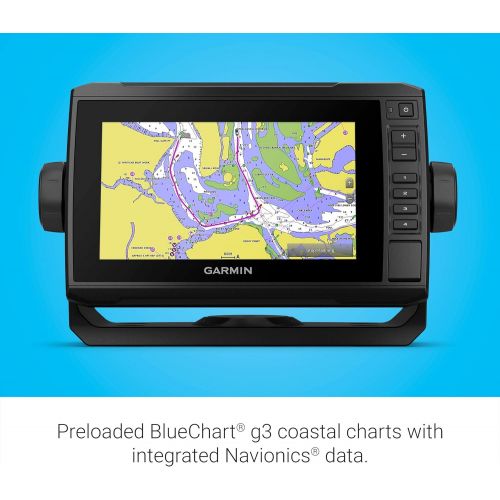 가민 Garmin ECHOMAP UHD 74SV, 7 Keyed-Assist Touchscreen Chartplotter with U.S. BlueChart G3