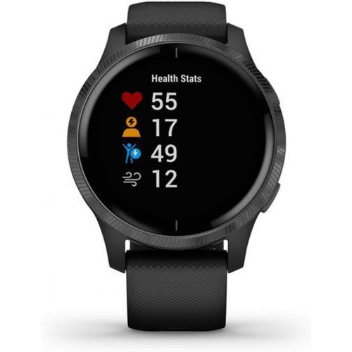 가민 Garmin Venu Amoled GPS Smartwatch (Rose Gold,Light Sand Band) & Wireless Earbuds + More