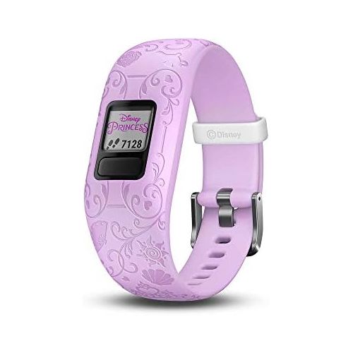 가민 Garmin Vivofit Jr 2, Kids Fitness/Activity Tracker, 1-year Battery Life, Adjustable Band, Disney Princess, Purple